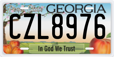 GA license plate CZL8976