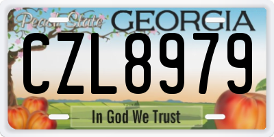 GA license plate CZL8979