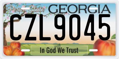 GA license plate CZL9045