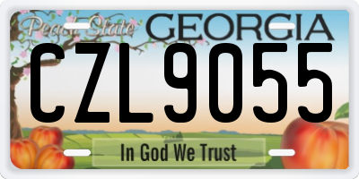 GA license plate CZL9055