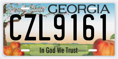 GA license plate CZL9161
