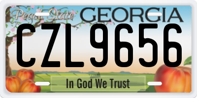 GA license plate CZL9656