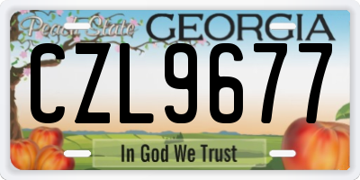 GA license plate CZL9677
