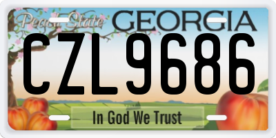GA license plate CZL9686