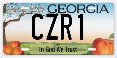 GA license plate CZR1