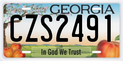 GA license plate CZS2491