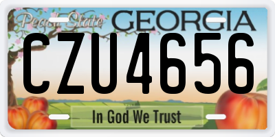 GA license plate CZU4656