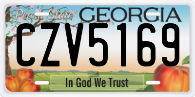 GA license plate CZV5169