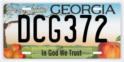 GA license plate DCG372