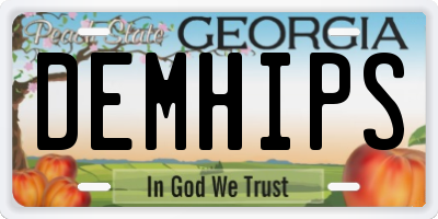 GA license plate DEMHIPS