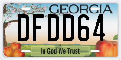 GA license plate DFDD64