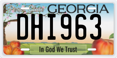 GA license plate DHI963