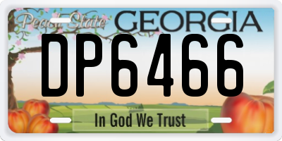 GA license plate DP6466