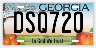 GA license plate DSQ720