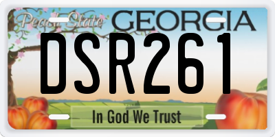 GA license plate DSR261