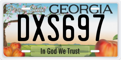 GA license plate DXS697