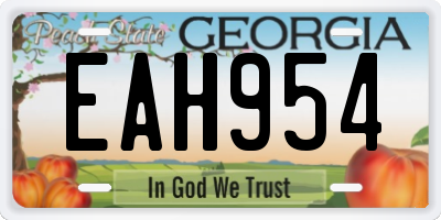 GA license plate EAH954