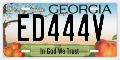 GA license plate ED444V