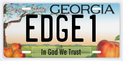 GA license plate EDGE1