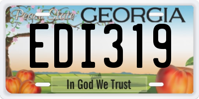 GA license plate EDI319