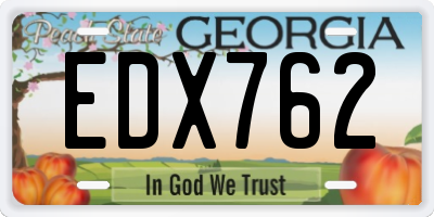 GA license plate EDX762