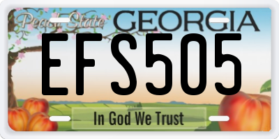 GA license plate EFS505