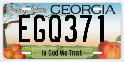 GA license plate EGQ371