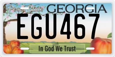 GA license plate EGU467