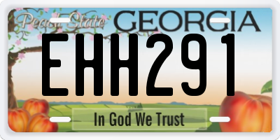 GA license plate EHH291