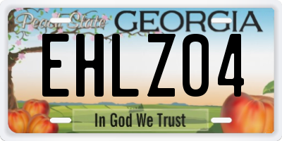 GA license plate EHLZ04