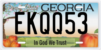 GA license plate EKQQ53