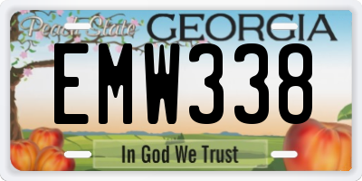 GA license plate EMW338