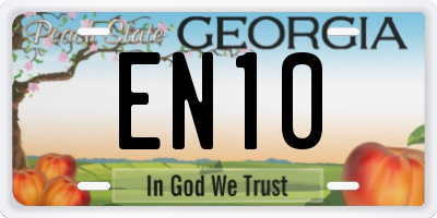 GA license plate EN10