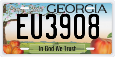 GA license plate EU3908