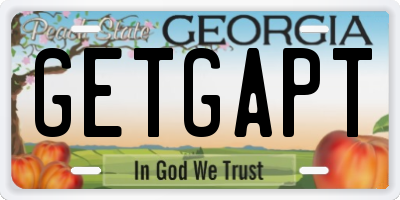 GA license plate GETGAPT