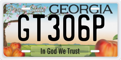 GA license plate GT306P