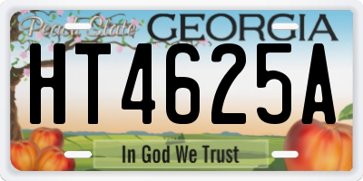 GA license plate HT4625A