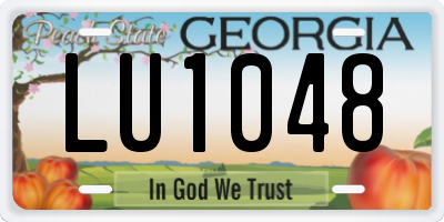 GA license plate LU1048