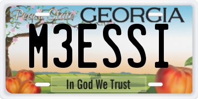 GA license plate M3ESSI