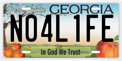 GA license plate N04L1FE