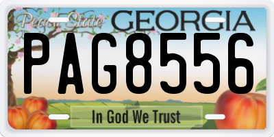 GA license plate PAG8556