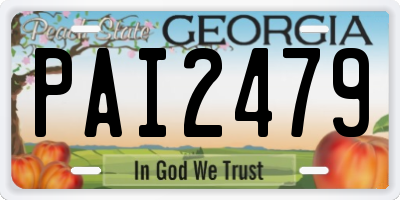 GA license plate PAI2479