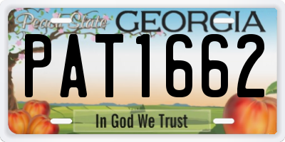 GA license plate PAT1662