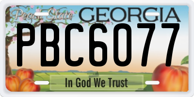 GA license plate PBC6077