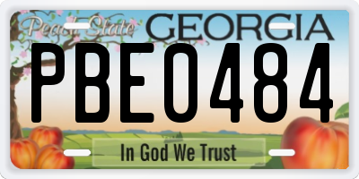 GA license plate PBE0484