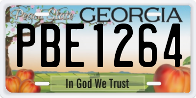 GA license plate PBE1264