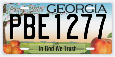 GA license plate PBE1277