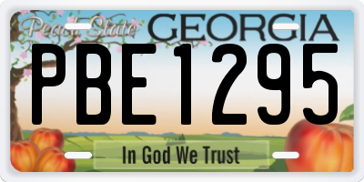 GA license plate PBE1295