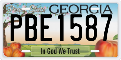 GA license plate PBE1587