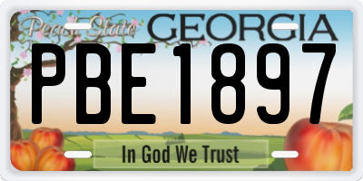 GA license plate PBE1897